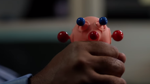 close up of squeaky toy from key and peele reverse psychology marketing sketch